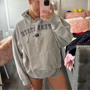 Blue 84 Gray Hoodie with Navy Accents